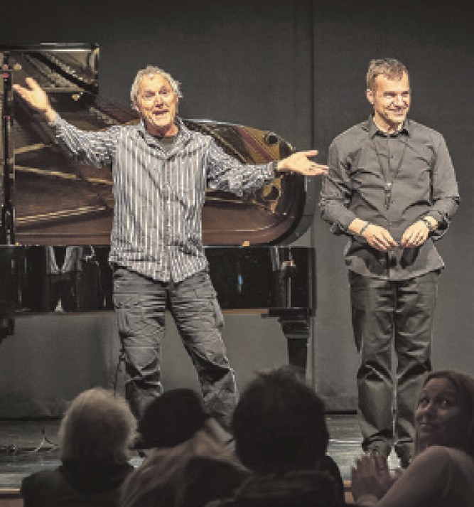 John Wolf Brennan und Klaus Gesing beim vorjährigen Radio Jazz Day Liezenim Kulturhaus
